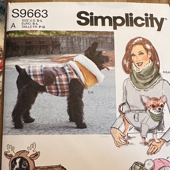 Simplicity Other - New Simplicity Dog Coat Pattern - Plaid and White Uncut Factory Folded S9663
